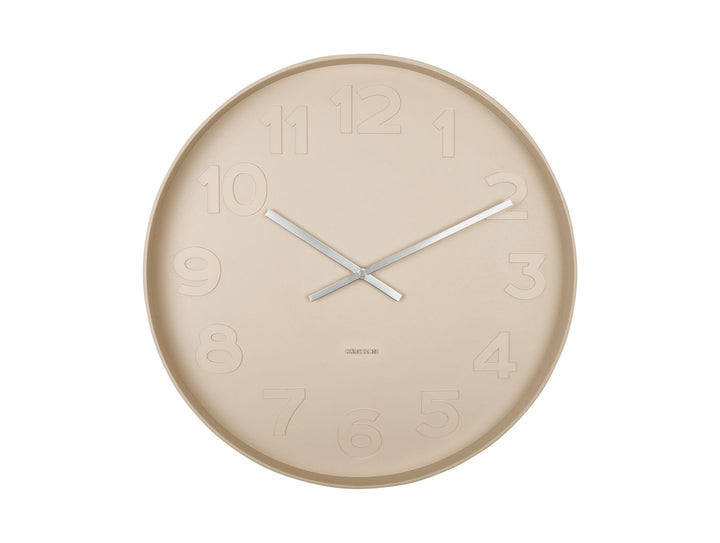 Karlsson Wall clock Mr. Brown numbers large, sand brown