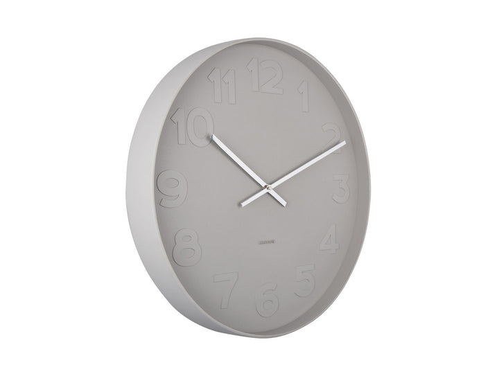 Karlsson Wall clock Mr. Grey numbers large, warm grey