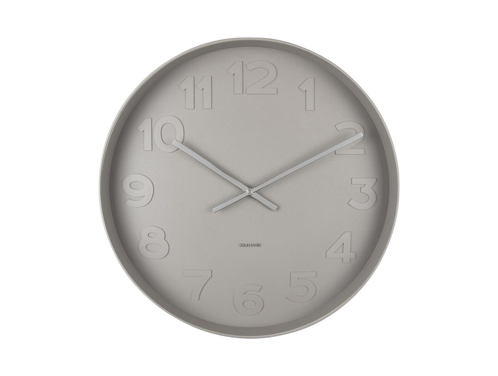 Karlsson Wall clock Mr. Grey numbers large, warm grey