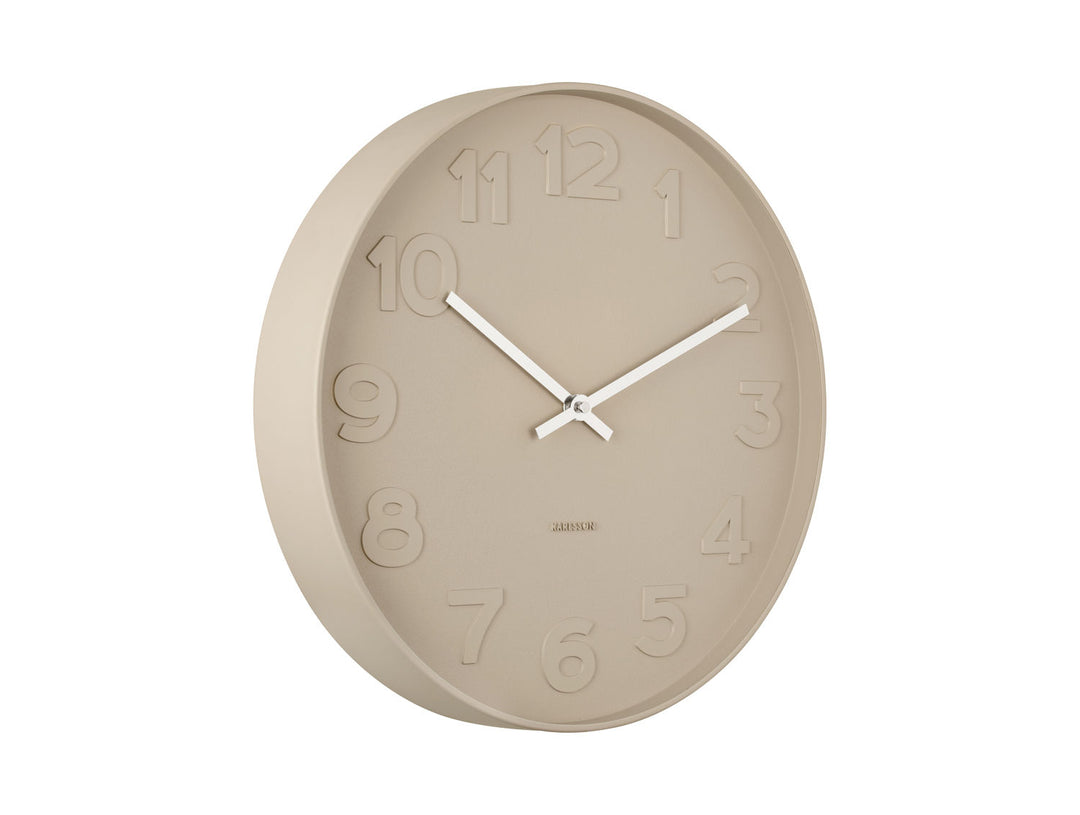 Karlsson Wall clock Mr. Brown numbers, sand brown