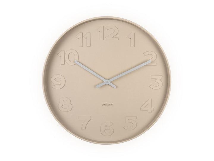 Karlsson Wall clock Mr. Brown numbers, sand brown