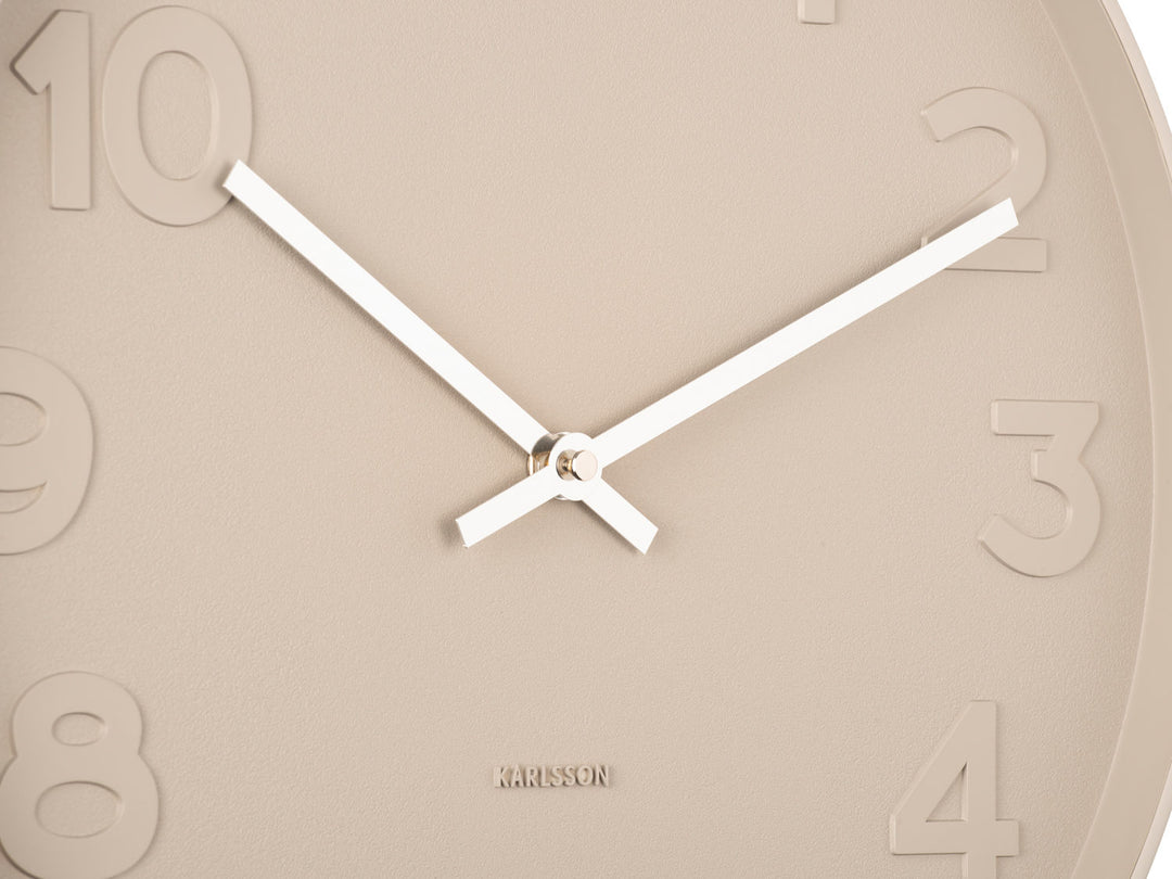 Karlsson Wall clock Mr. Brown numbers, sand brown