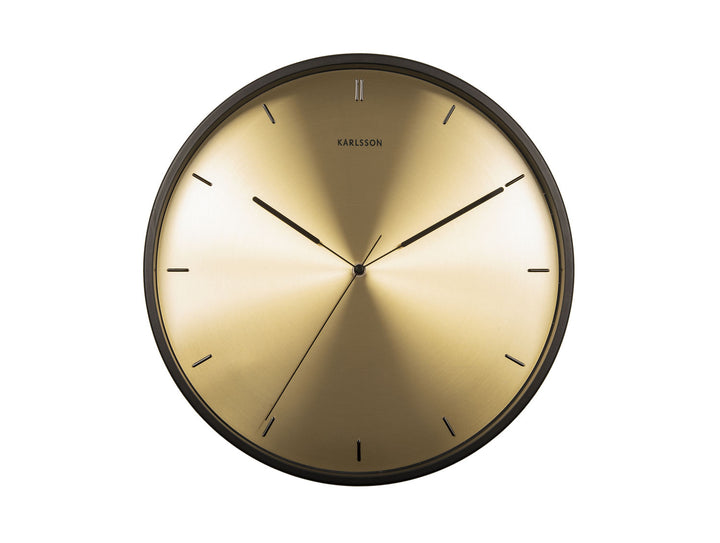 Karlsson Wall clock Finesse gold dial, black case