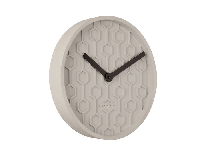 Karlsson Wall clock Honeycomb concrete grey