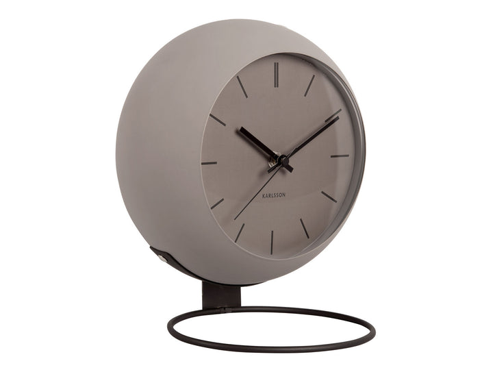 Karlsson Table clock Nirvana Globe dark warm grey