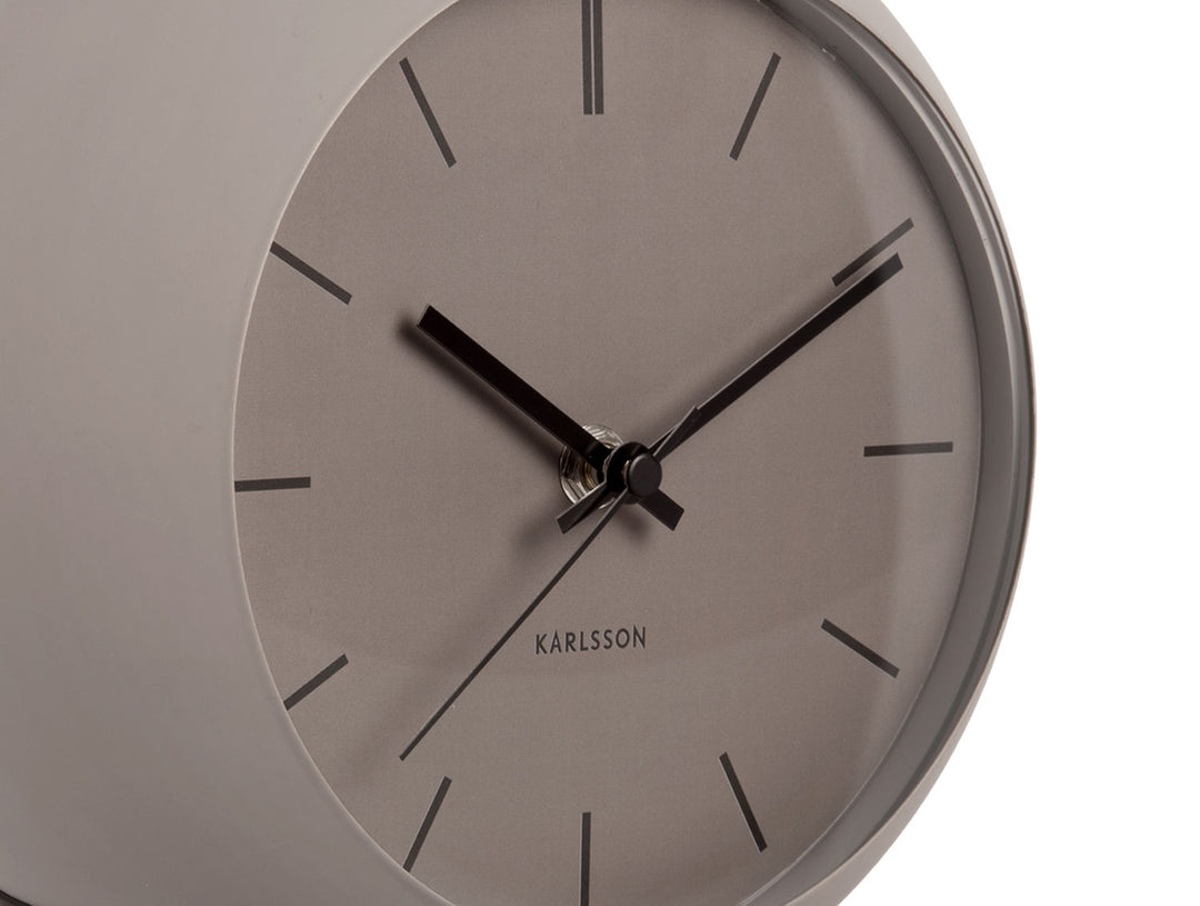 Karlsson Table clock Nirvana Globe dark warm grey