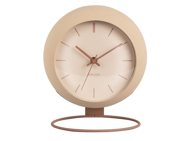 Karlsson Table clock Nirvana Globe sand brown