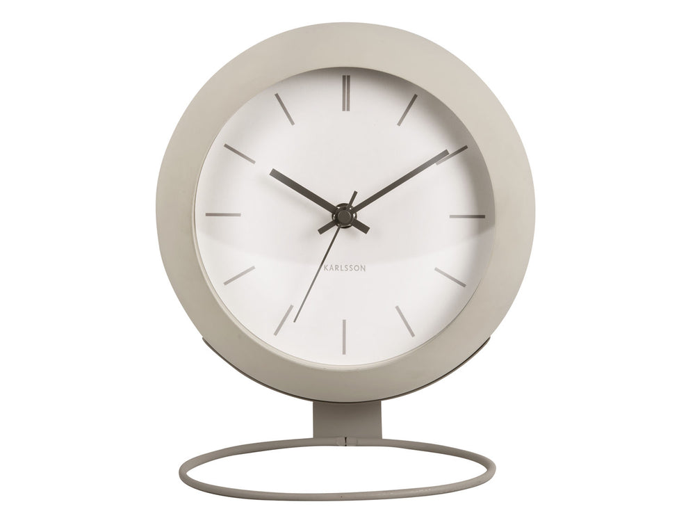 Karlsson Table clock Nirvana Globe warm grey