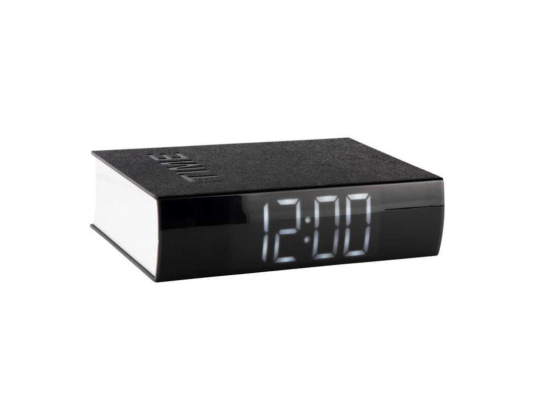 Karlsson Alarm clock Book LED ABS black