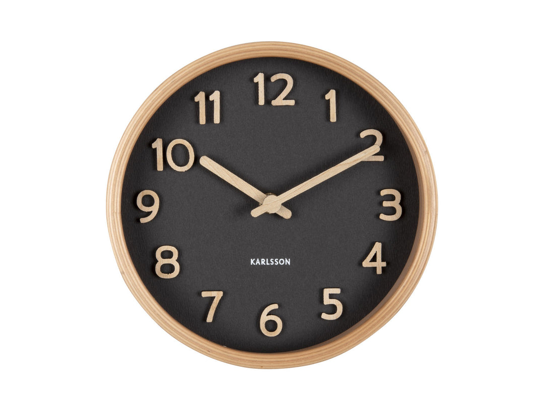 Karlsson Table clock Pure wood grain black