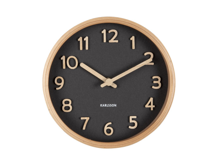 Karlsson Table clock Pure wood grain black