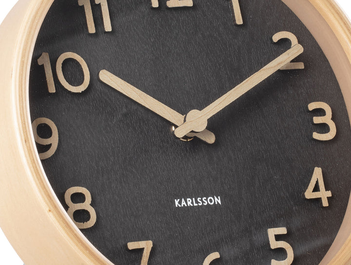 Karlsson Table clock Pure wood grain black