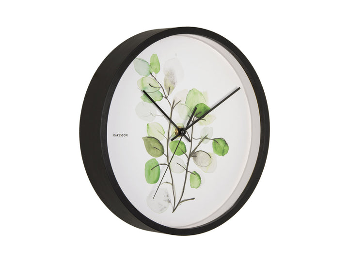 Karlsson Wall clock Botanical eucalyptus print