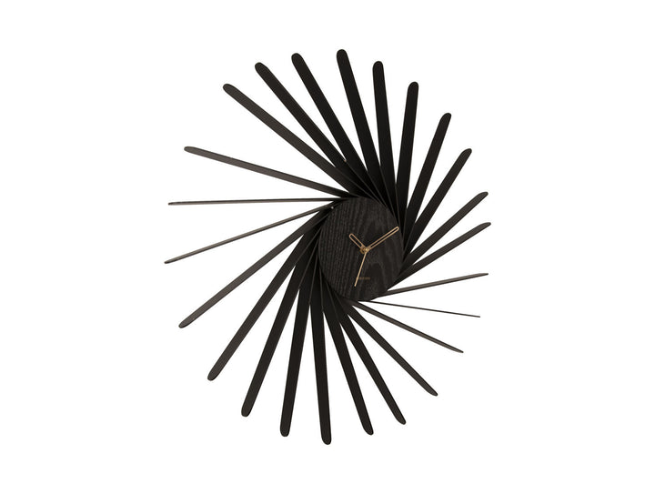 Karlsson Wall clock Helix XL wood veneer black