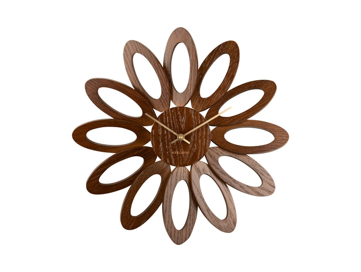 Karlsson Wall clock Fiore dark wood veneer