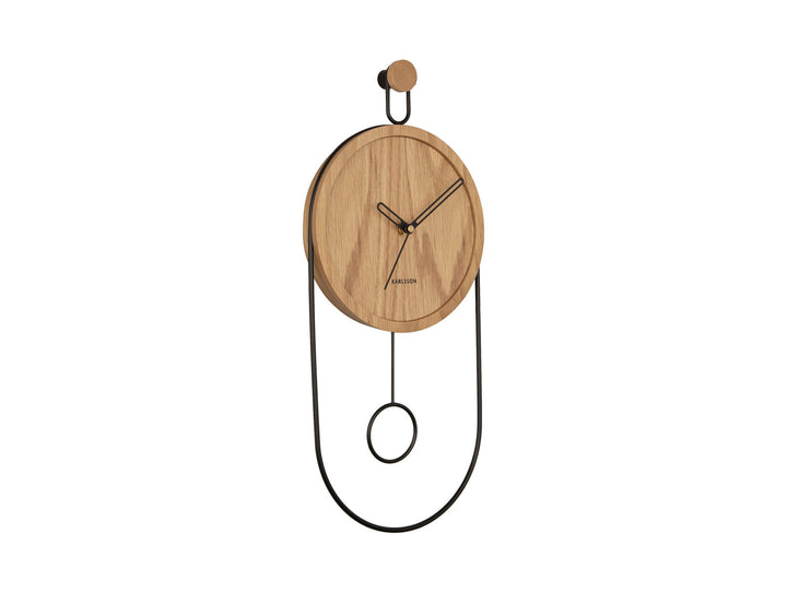 Karlsson Wall clock Swing pendulum light wood veneer