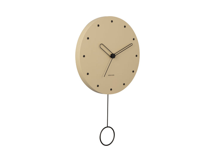 Karlsson Wall clock Studs pendulum wood sand brown