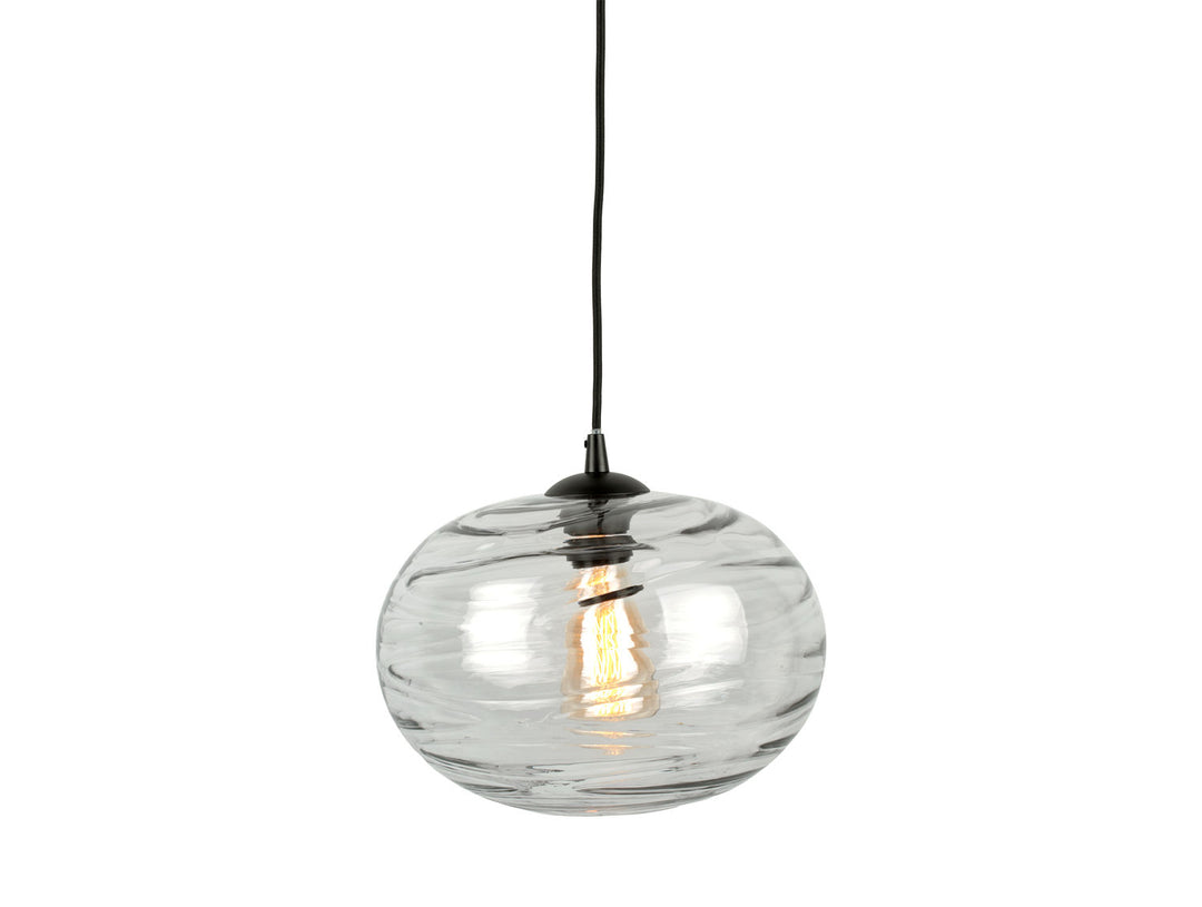 Leitmotiv Pendant lamp Glamour Sphere glass grey