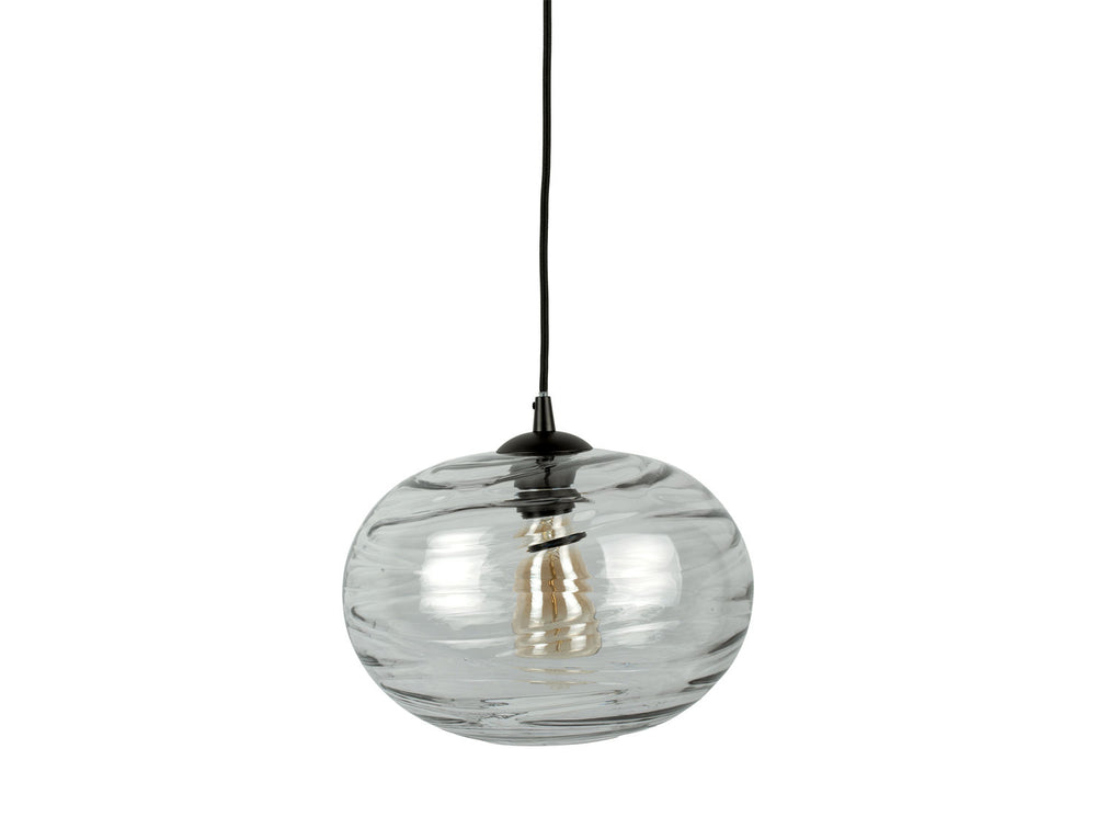 Leitmotiv Pendant lamp Glamour Sphere glass grey
