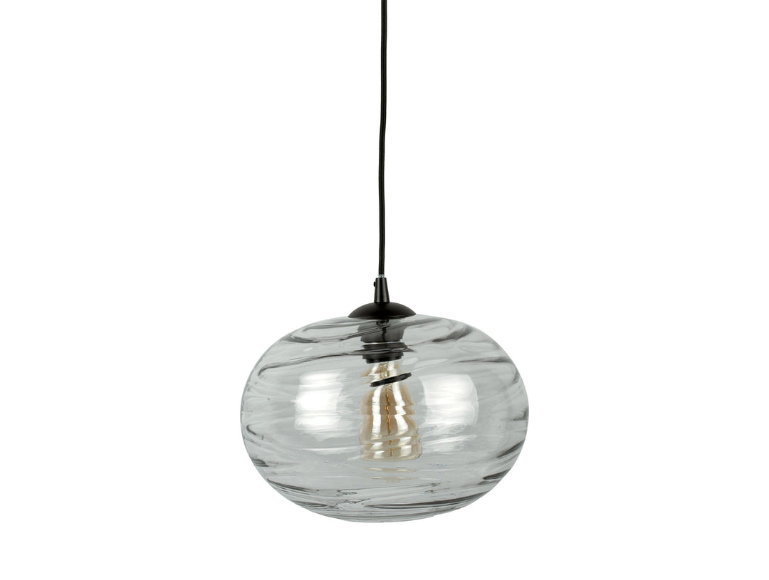 Leitmotiv Pendant lamp Glamour Sphere glass grey