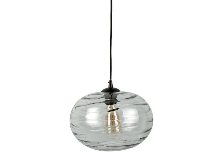 Leitmotiv Pendant lamp Glamour Sphere glass grey