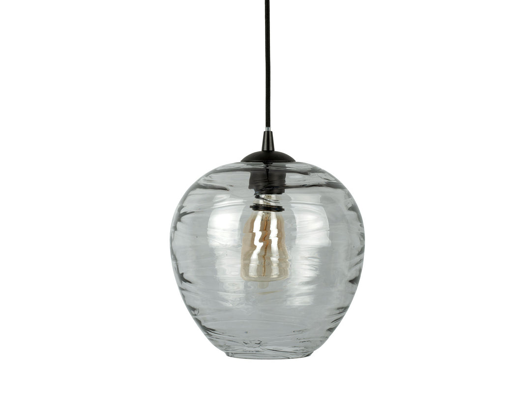 Leitmotiv Pendant lamp Glamour Globe glass grey