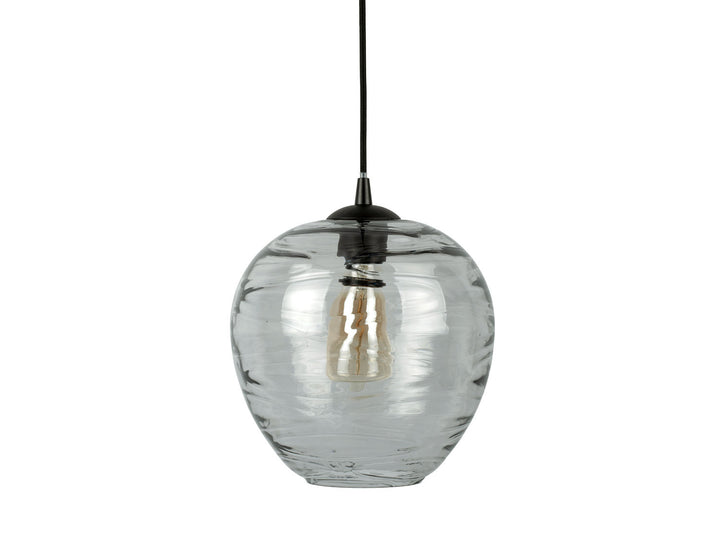 Leitmotiv Pendant lamp Glamour Globe glass grey