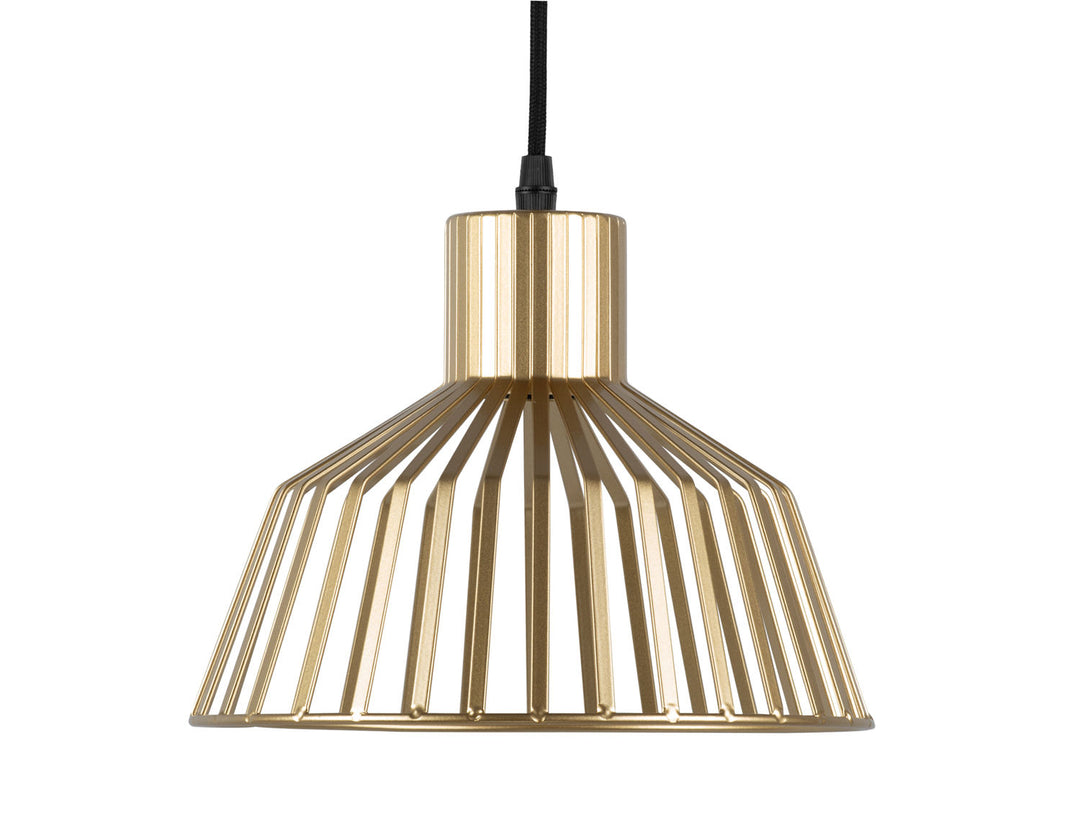 Leitmotiv Pendant lamp Lignes Wide gold painted