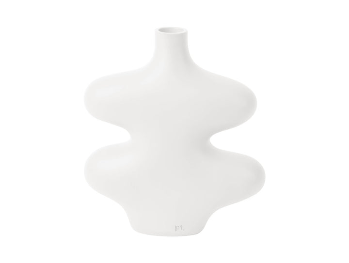 present time Vase Organic Curves small polyresin white