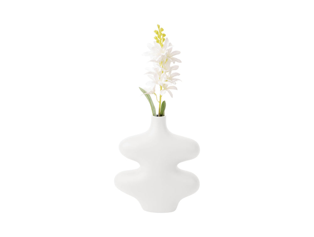 present time Vase Organic Curves small polyresin white