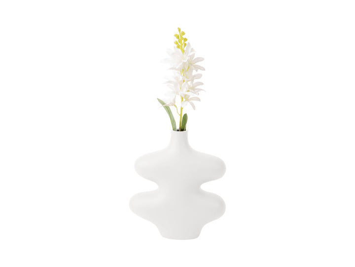 present time Vase Organic Curves small polyresin white