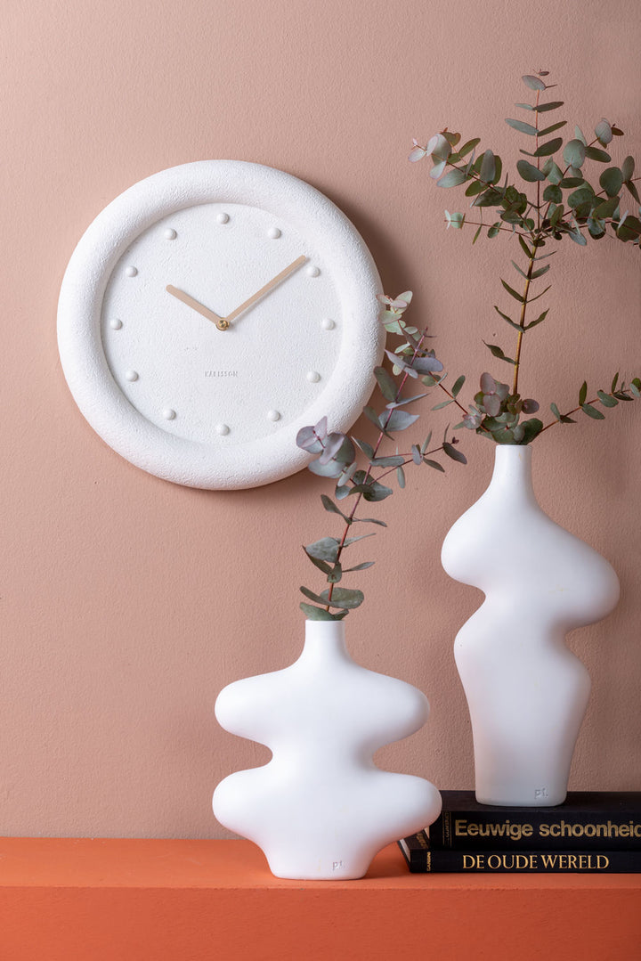 present time Vase Organic Curves small polyresin white