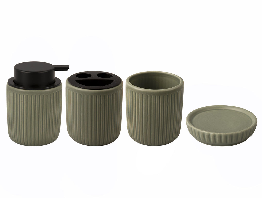 present time Bathroom set Neat ceramic grayed jade