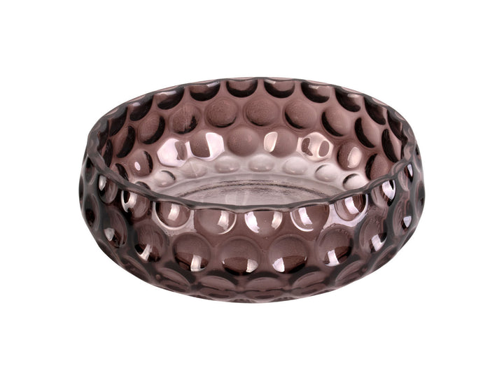 present time Bowl Speckles glass small chocolate brown