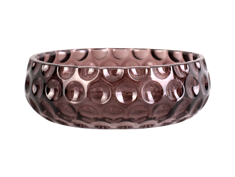 present time Bowl Speckles glass small chocolate brown