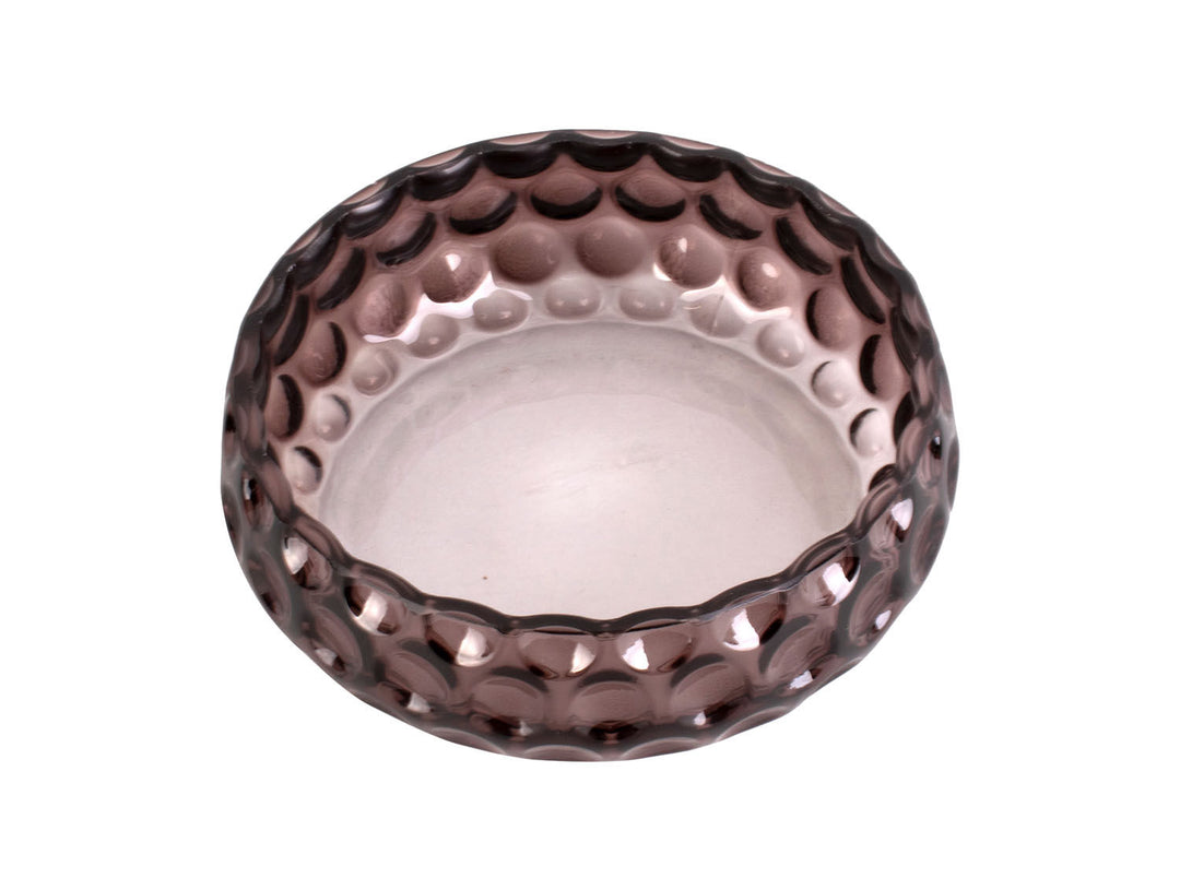present time Bowl Speckles glass small chocolate brown
