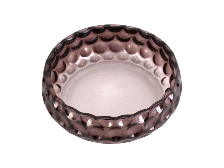 present time Bowl Speckles glass small chocolate brown