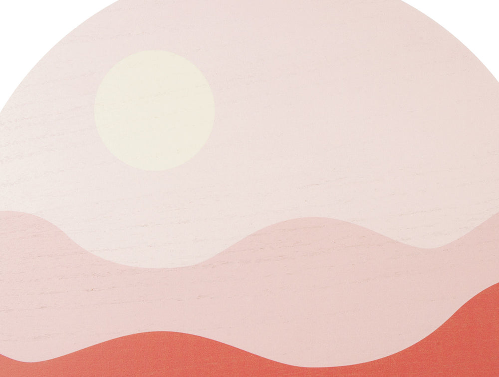 present time Wall art Sunset MDF soft pink