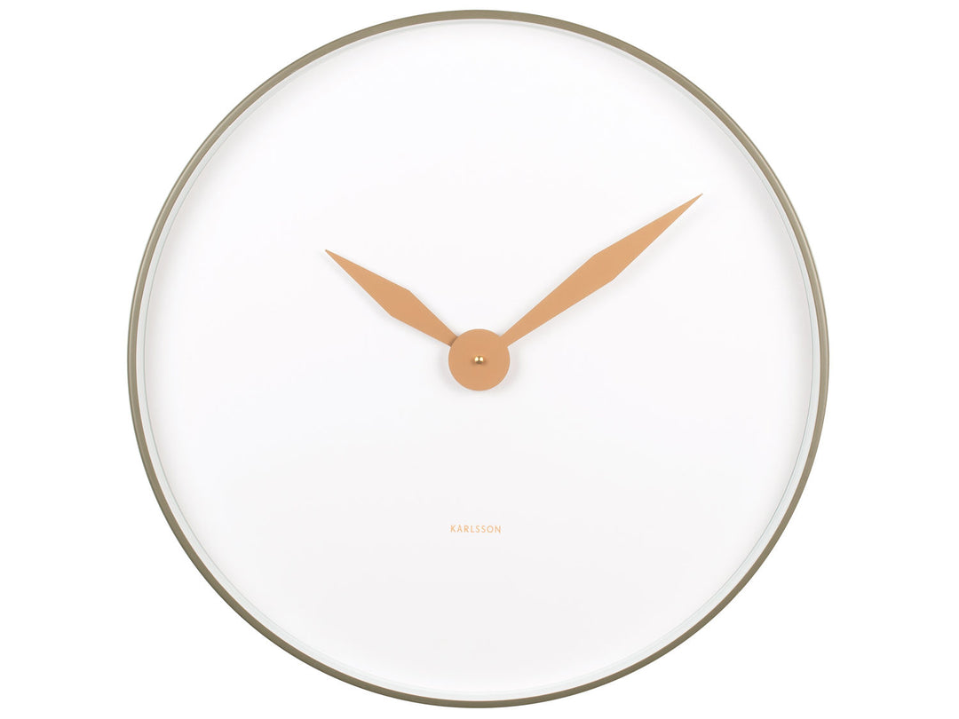 Karlsson Wall clock Albatross iron moss green