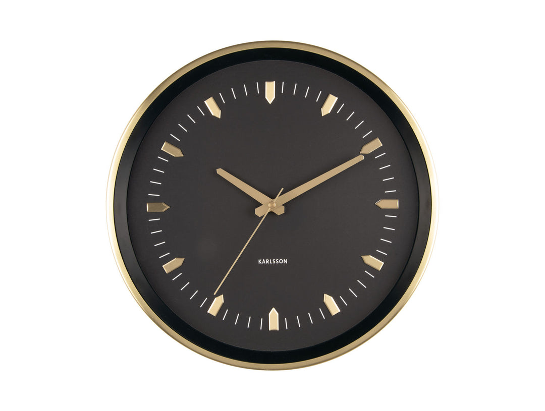 Karlsson Wall clock Arrow Batons iron gold