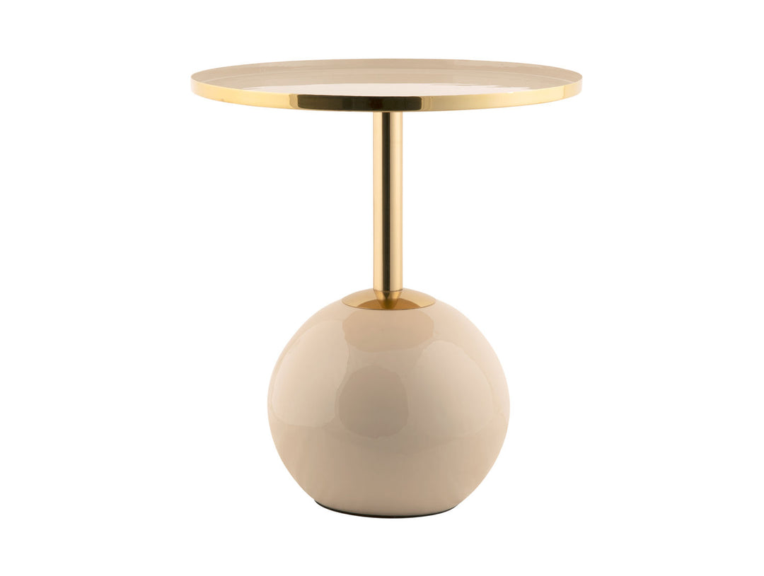 Leitmotiv Side table Mila iron enamel warm grey