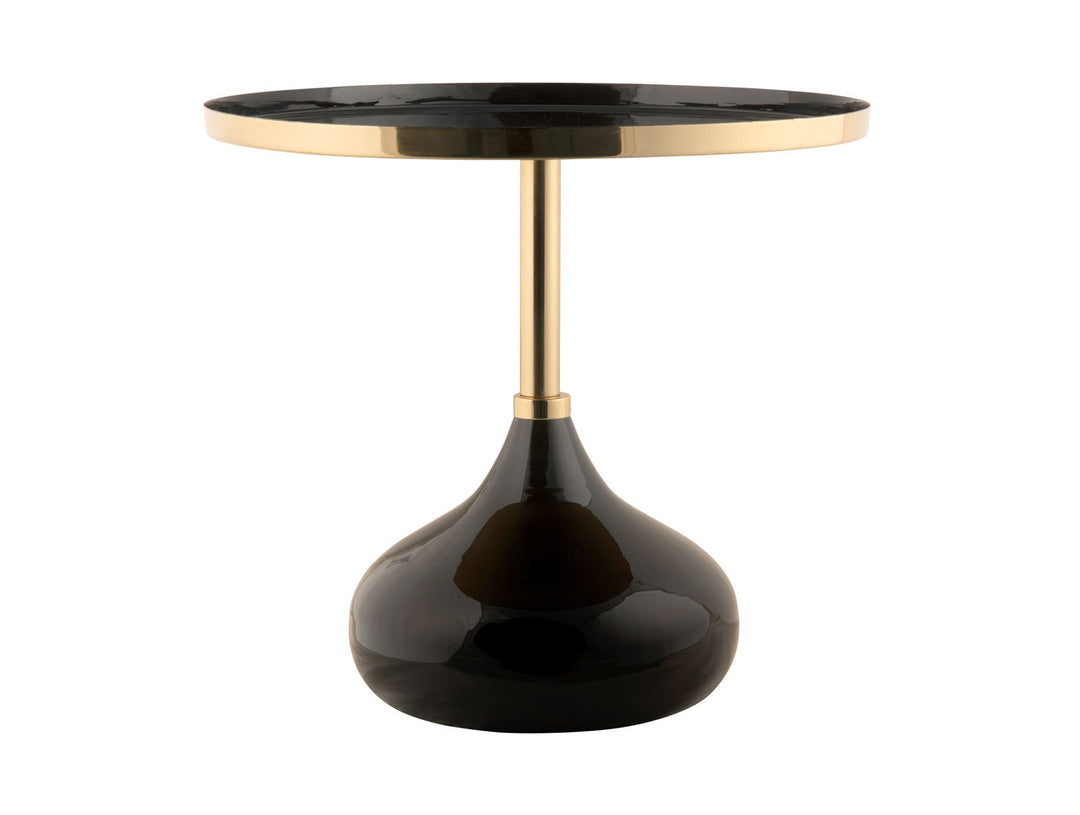 Leitmotiv Side table Mila iron enamel large black