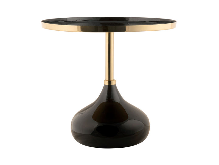 Leitmotiv Side table Mila iron enamel large black
