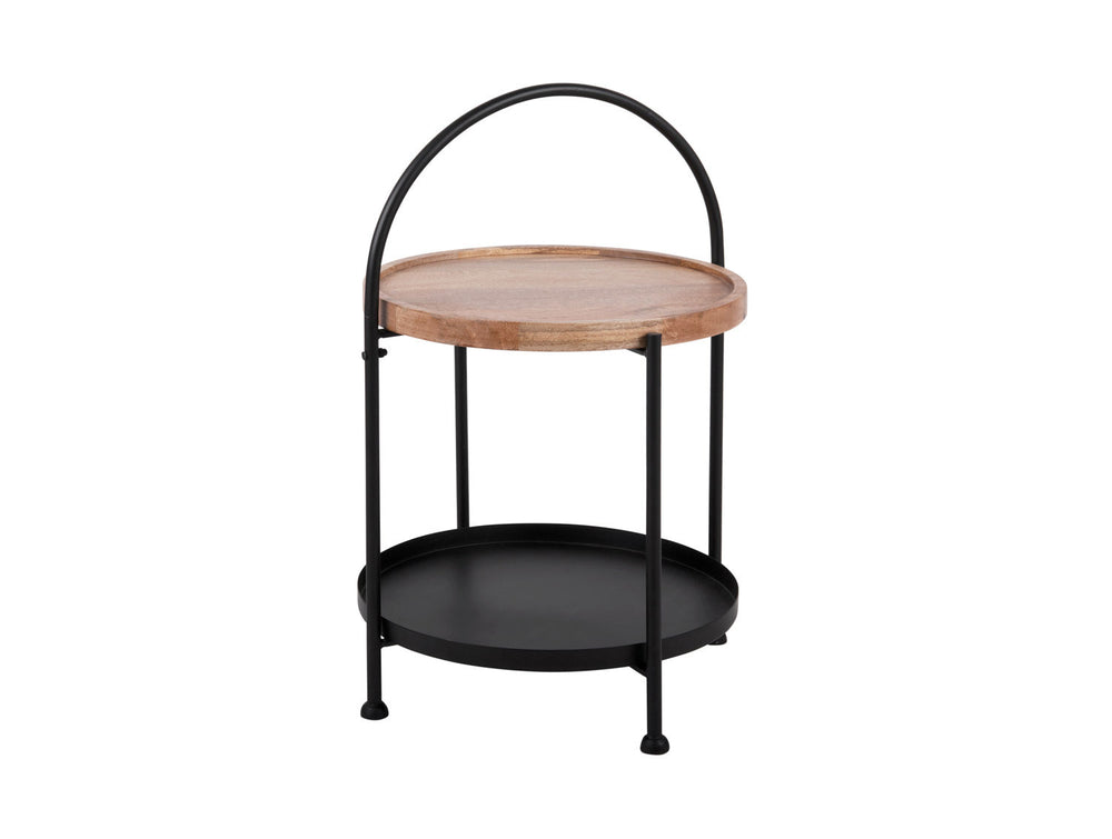 Leitmotiv Side table Tray mango wood, steel black