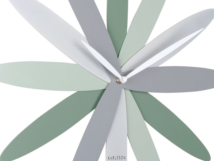 Karlsson Wall clock Bloom metal green tones