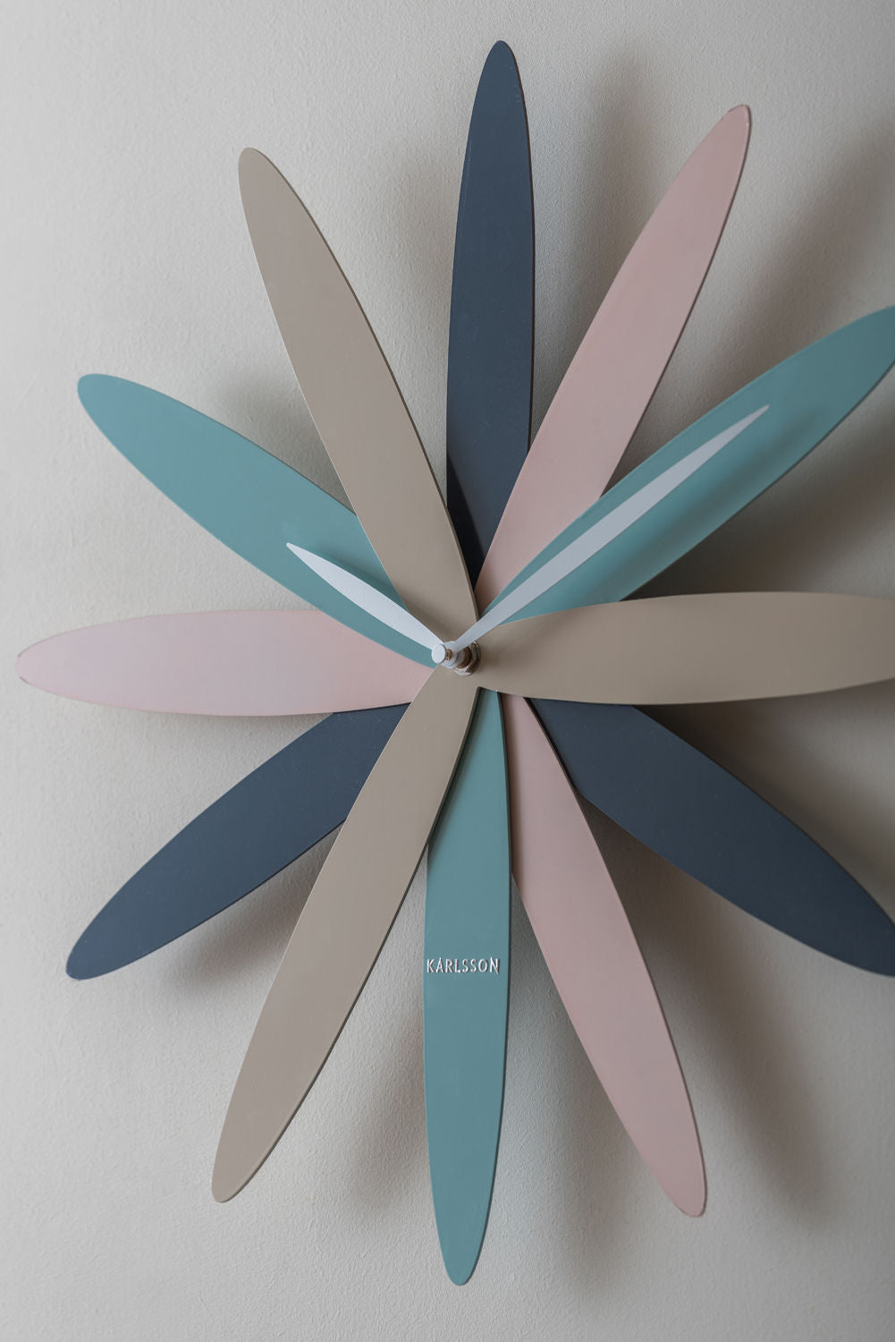 Karlsson Wall clock Bloom metal blush multi colour