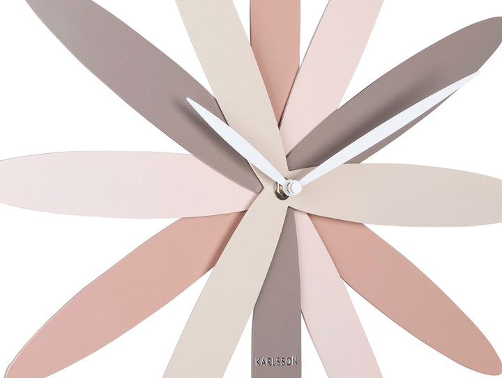 Karlsson Wall clock Bloom metal pink tones