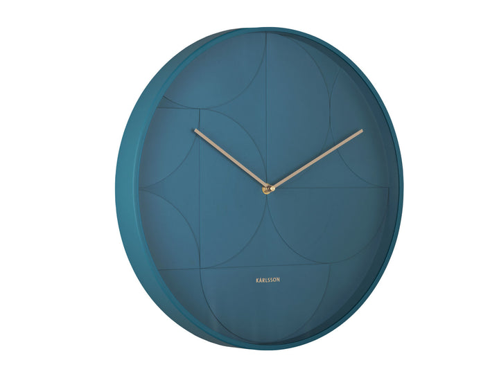 Karlsson Wall clock Echelon Circular dark blue