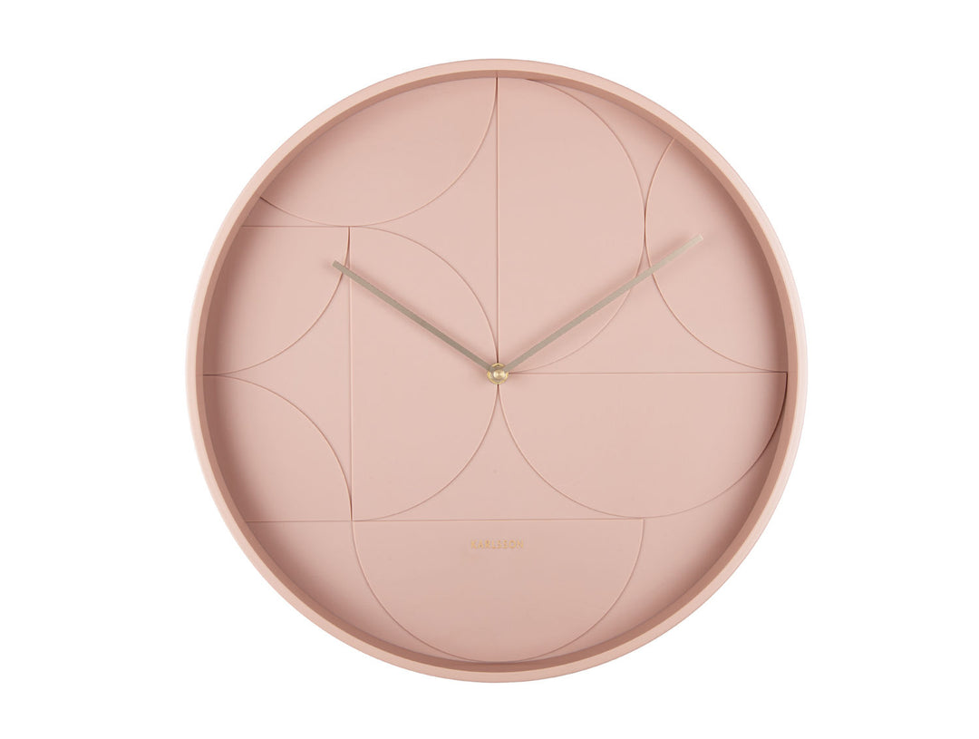 Karlsson Wall clock Echelon Circular faded pink