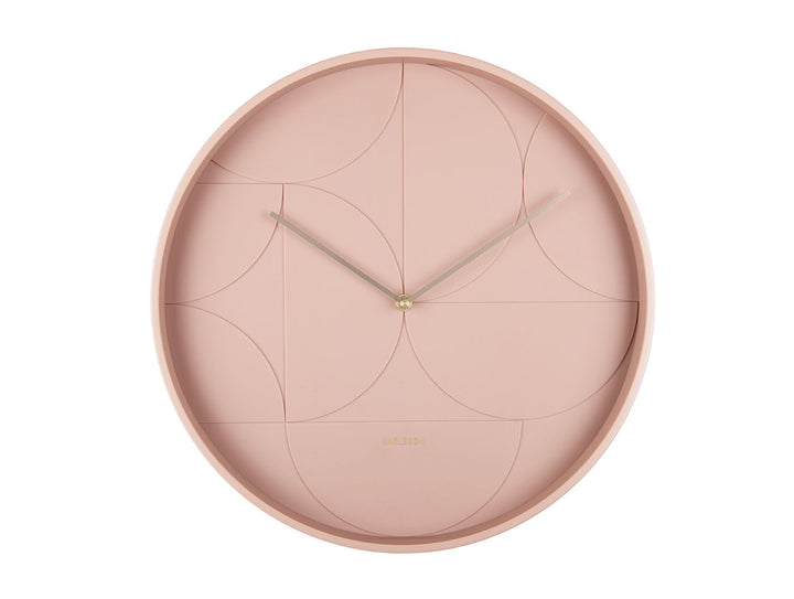 Karlsson Wall clock Echelon Circular faded pink